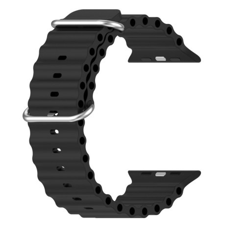 Силиконовый ремешок Ocean для Apple Watch Ultra 49mm/45mm /44mm - черный