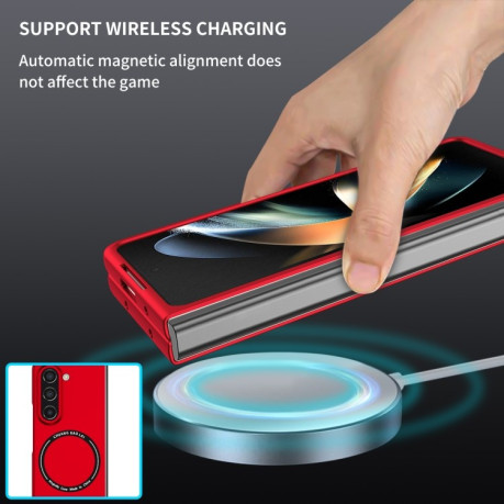 Противоударный чехол Magsafe Magnetic Folding для Samsung Galaxy Fold 5 - красный