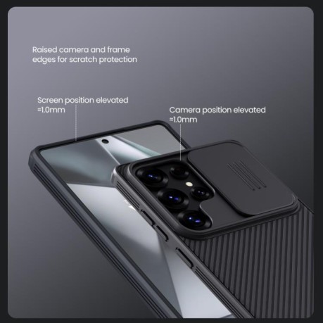Протиударний чохол NILLKIN Black Mirror Series для Samsung Galaxy S25 Ultra 5G - синій