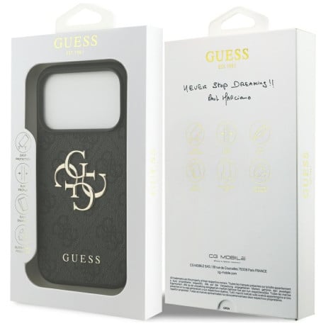 Оригинальный чехол Guess 4G Big Logo на iPhone 17 Pro - Black