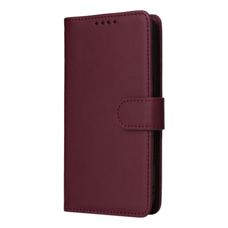 Чохол-книжка BETOPNICE BN-005 2 in 1 Detachable Imitate Genuine Leather для Samsung Galaxy A55 - винно-червоний