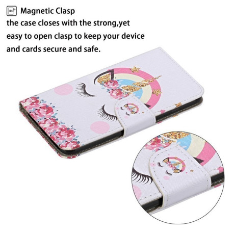 Чехол-книжка Colored Drawing Pattern для Samsung Galaxy S24 FE 5G - Crown