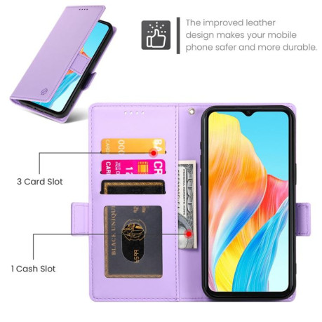Чохол-книжка Side Buckle Magnetic Frosted Leather для OPPO A5 PRO 5G - фіолетовий