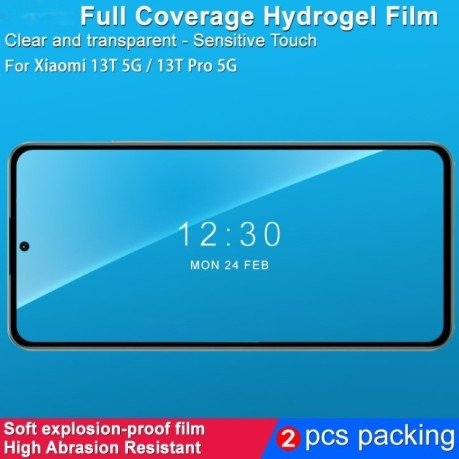 Комплект захисних плівок 2 PCS IMAK Curved Full Screen Hydrogel для Xiaomi 13T/13T Pro 5G