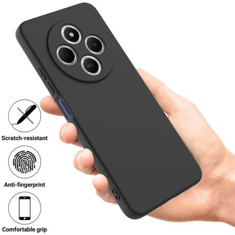Силиконовый чехол Solid Color Liquid Silicone на Xiaomi Redmi 14C 4G/Poco C75/Redmi A4 5G - черный