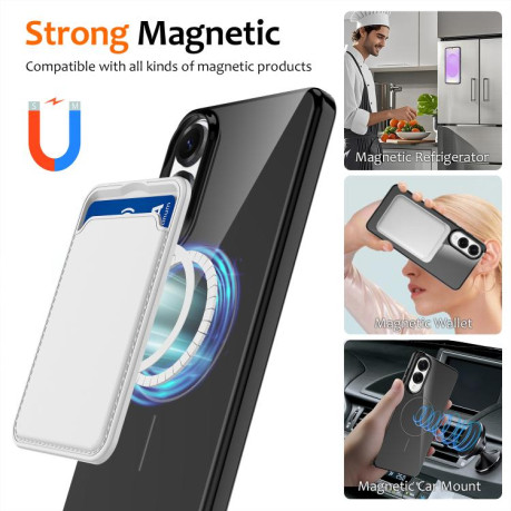 Противоударный чехол Glossy TPU Shockproof MagSafe на Samsung Galaxy S25 Edge 5G - черный