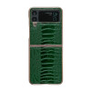 Шкіряний чохол Genuine Pinshang Series Nano для Samsung Galaxy Flip4 5G - зелений