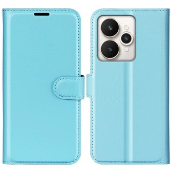 Чехол-книжка Litchi Texture Horizontal Flip Leather на Realme 15 5G / 15 Pro 5G — синий