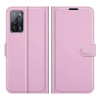Чохол-книжка Litchi Texture на OPPO A55 5G - рожевий