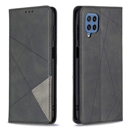 Чохол-книга Rhombus Texture для Samsung Galaxy M32/A22 4G - чорний