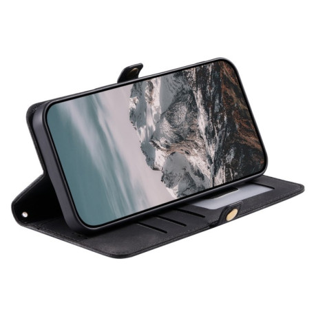 Чехол-книжка Totem Embossed Magnetic Leather для Motorola Moto G75 5G - черный