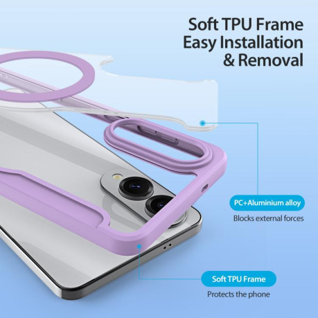 Чохол-книжка DUX DUCIS Skin X Pro Series Magsafe для Samsung Galaxy S25 Edge 5G - фіолетовий