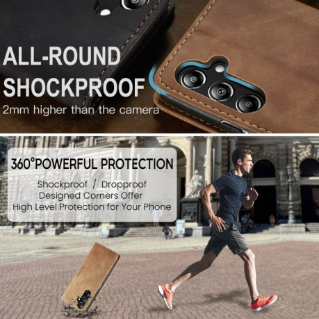 Чохол-книжка CaseMe-013 Multifunctional для Samsung Galaxy A16 5G - коричневий