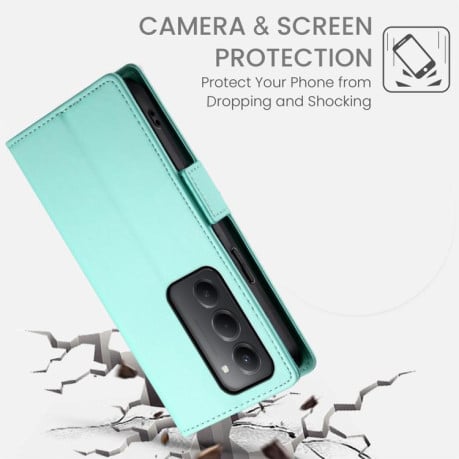 Чохол-книжка Side Buckle Magnetic Frosted Leather на Xiaomi Redmi 15 5G / 4G EU 171mm - зелений
