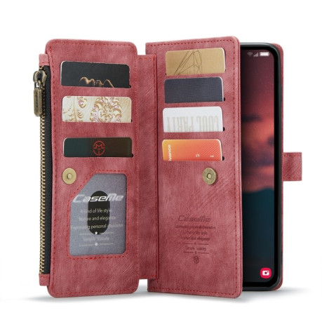 Шкіряний чохол-гаманець CaseMe-C30 для Samsung Galaxy A54 - червоний
