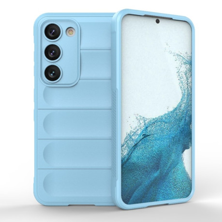 Силиконовый чехол Magic Flannel для Samsung Galaxy S23 5G - голубой