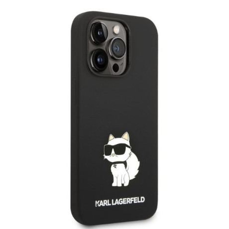 Оригинальный чехол Karl Lagerfeld Silicone Choupette для iPhone 14 Pro Max - black