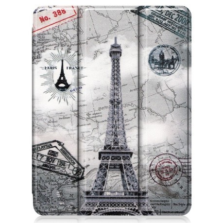 Чехол-книжка Colored Drawing на iPad Pro 11 inch (2021) - Eiffel Tower