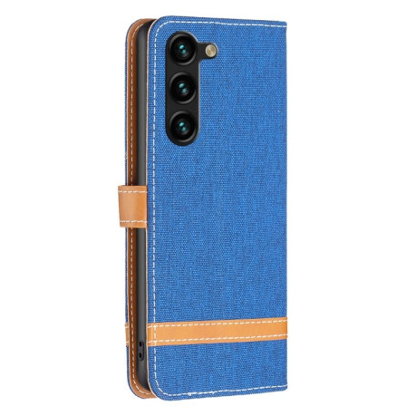 Чохол-книжка Color Matching Denim Texture на Samsung Galaxy S25+ 5G - синій