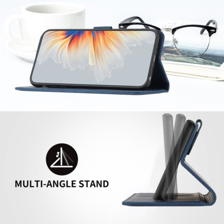 Чехол-книжка Skin Feel Heart Amile для Xiaomi Redmi Note 14 5G/Poco M7 Pro 5G - синий