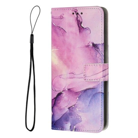 Чохол-книжка Painted Marble Pattern для Xiaomi Redmi Note 11E/Redme 10 5G - фіолетовий