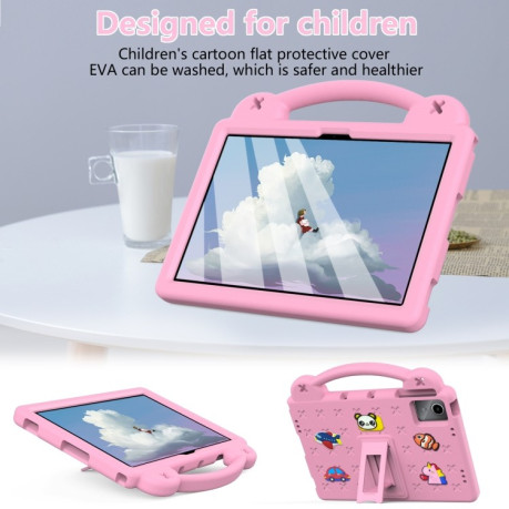 Протиударний чохол EVA Handle Kickstand Children для Xiaomi Redmi Pad SE - рожевий