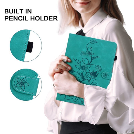 Чохол-книжка Lily Embossed Leather для Xiaomi Pad 7/Pad 7 Pro - зелений