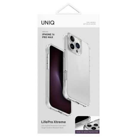 Оригінальний чохол UNIQ LifePro Xtreme на iPhone 16 Pro Max - Clear