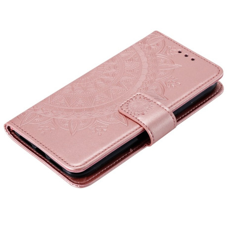 Чехол-книжка Totem Flower для Samsung Galaxy A03/A04E - розовое золото