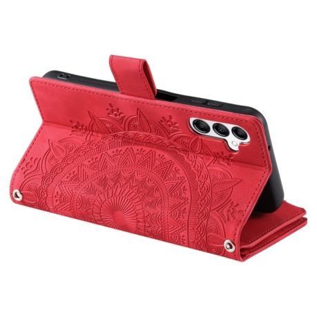 Чехол-книжка Multi-Card Totem Zipper Leather для Samsung Galaxy A36 - красный
