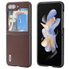 Протиударний чохол ABEEL Genuine Leather Xiaoya Series для Samsung Galaxy Flip 5 - коричневий