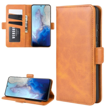 Чехол-книжка Double Buckle Crazy Horse на Samsung Galaxy S20-желтый