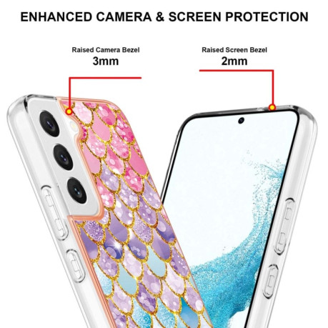 Противоударный чехол Electroplating IMD для Samsung Galaxy S23 5G - Colorful Scales