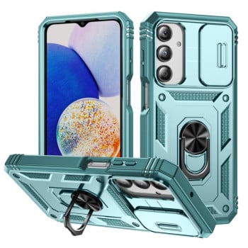 Чохол із шторкою на камеру Sliding Camshield та підставкою на Samsung Galaxy A26 5G/A17 5G - зелений