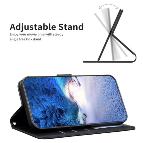 Чехол-книжка Four-leaf Clasp Embossed на Xiaomi Redmi Note 14 5G/Poco M7 Pro 5G - черный