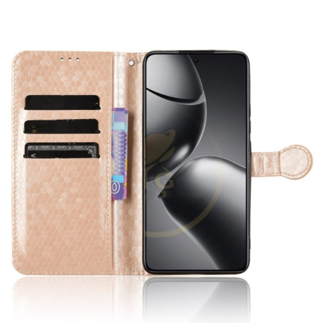 Чохол-книжка Honeycomb Dot для Xiaomi 14T - золотий