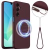 Силиконовый чехол Shockproof Silicone с Magsafe на Galaxy A27 5G — сливовый