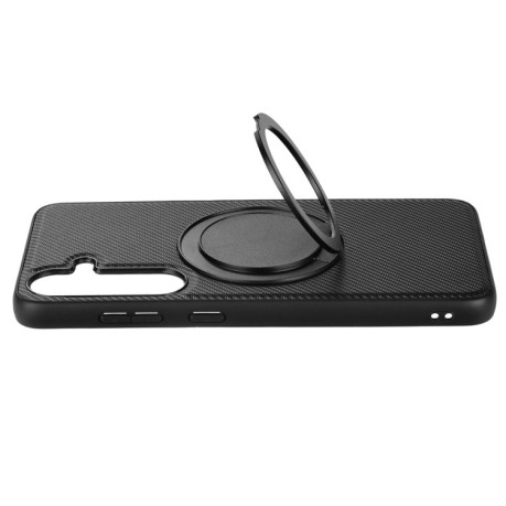 Чохол протиударний ViLi TCY Series Kevlar Leather Texture Rotating Holder  для Samsung Galaxy S25 5G - чорний