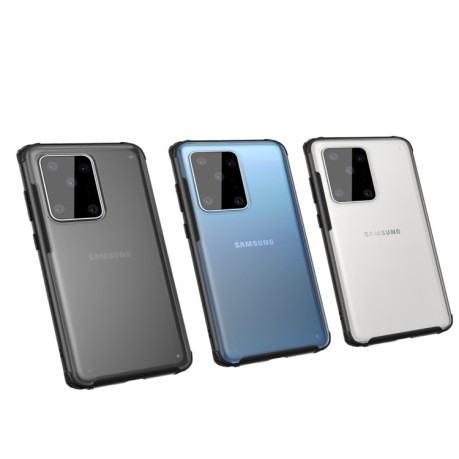 Ударозащитный чехол Four-corner на Samsung Galaxy S20 Ultra-синий