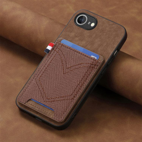 Чохол Denim Texture Leather Skin для iPhone 16e - коричневий