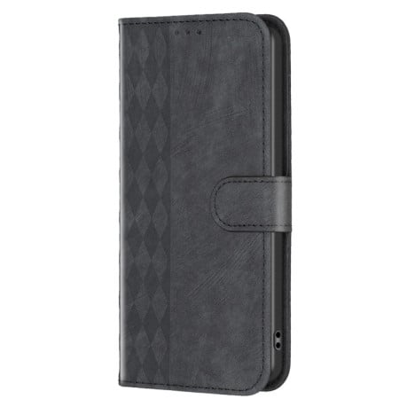 Чохол-книга Plaid Embossed Leather для Samsung Galaxy S23 FE 5G - чорний