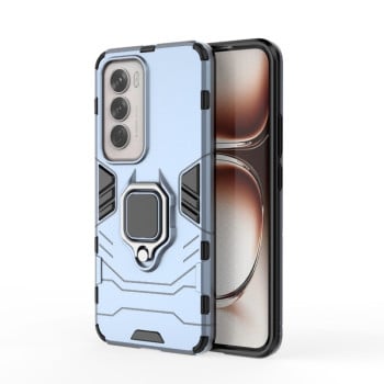 Противоударный чехол Magnetic Ring с подставкой на OPPO Reno 12 Global - синий