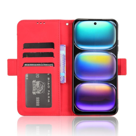 Чехол-книжка Skin Feel Calf на Infinix Hot 50 4G - красный