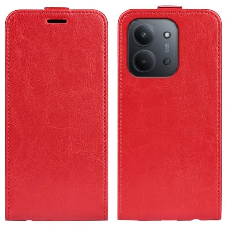 Флип-чехол R64 Texture Single на Xiaomi Redmi 15C 5G / 4G EU 173mm - красный