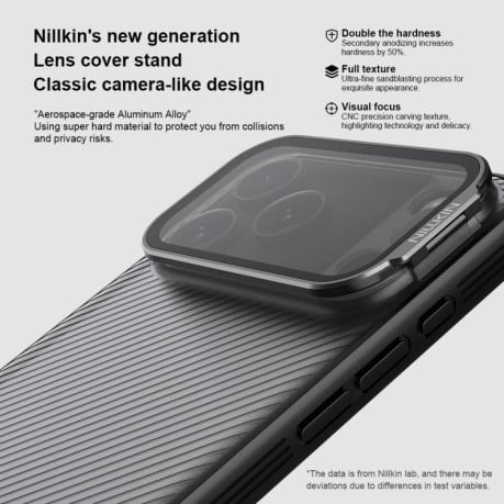 Чохол NILLKIN CamShield Prop Transparent Mirror Cover Translucent на iPhone 17 Pro Max - чорний