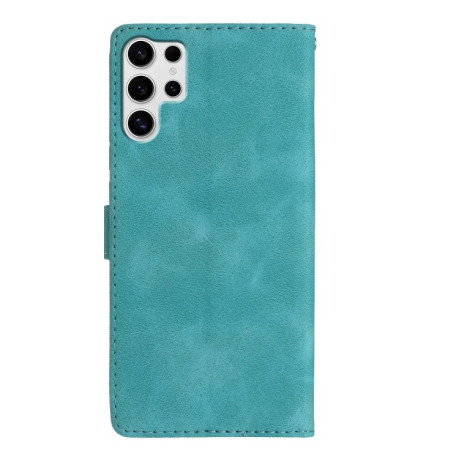 Чохол-книжка Flower Butterfly Embossing  для Samsung Galaxy S25 Ultra 5G - блакитний