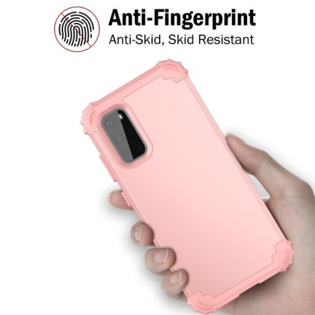 Протиударний чохол Three-piece Anti-drop Samsung Galaxy S20 - рожеве золото
