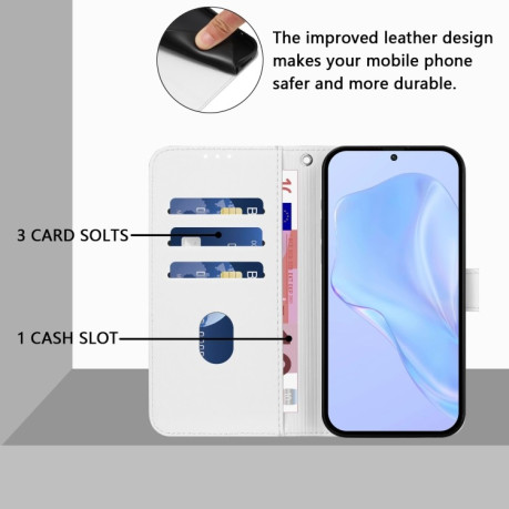 Чехол-книжка Skin Feel Solid Color Leather для Infinix Zero 30 4G - белый