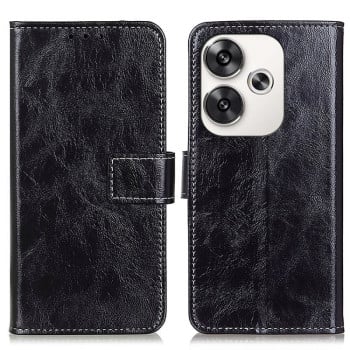 Чохол-книжка Magnetic Retro Crazy Horse Texture на Xiaomi Poco F6 / Redmi Turbo 3 - чорний