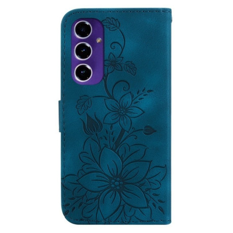 Чехол-книжка Lily Embossed Leather для Samsung Galaxy S24 FE 5G - синий